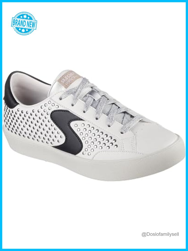 Studded Duraleather Fashion Sneakers With Hidden Wedge Heel And Memory Foam